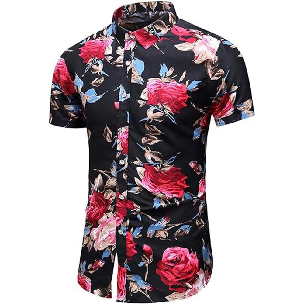 

Fashion Casual Holiday Beach Shirt 3D Simple Pattern T-shirt Retro Short Sleeve Street Vacation Outdoor Men s and Women s Shirt S