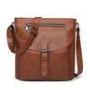 Lightweight Retro Messenger Bag Women's Bag Large Capacity Crossbody Bag PU Shoulder Bag
