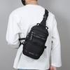 Casual Multi Pockets Men Chest Bag Shoulder Bag Multifunction Sports Message Bag Solid Color Cloth Crossbody Bag Travel