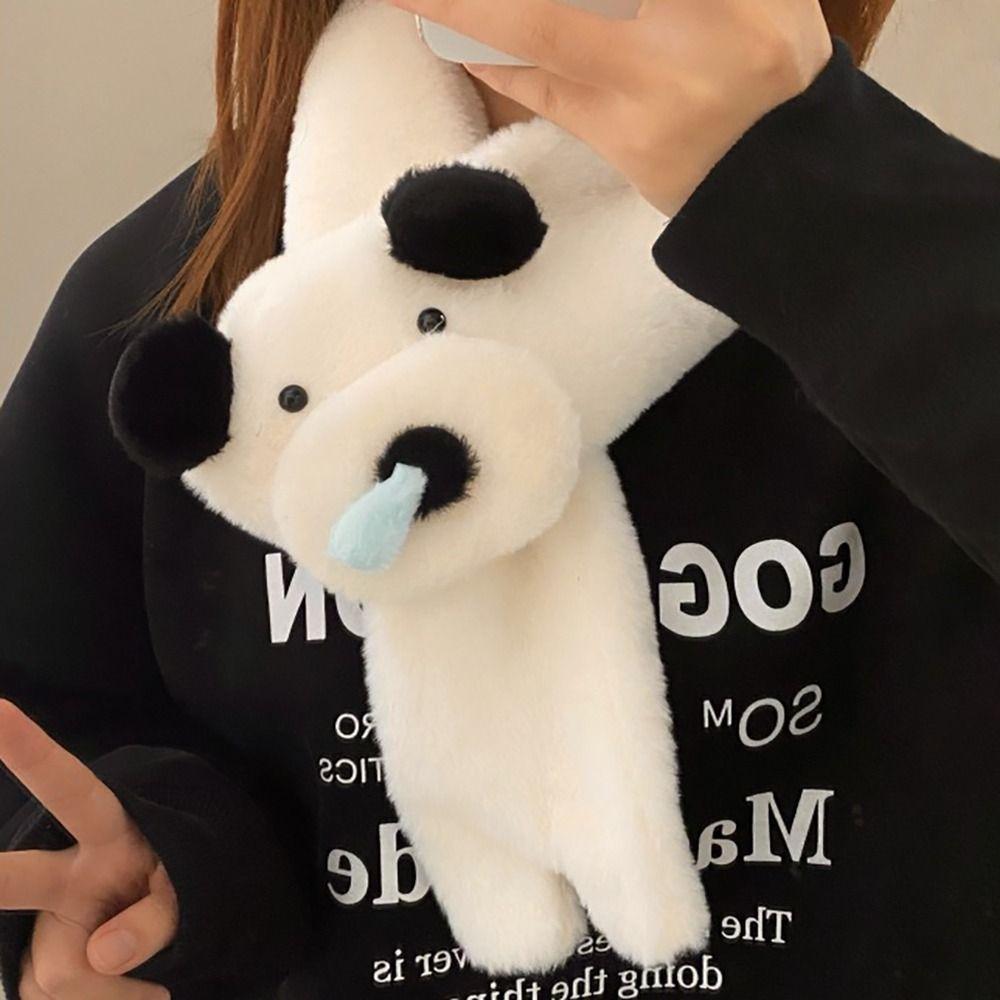 Cartoon Cross Scarf Thicken Neck Warmer New Neckerchief Wrap  Winter