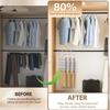 Pants Hangers Space Saving 6 Layers Foldable Rack 2 Pieces Clothing Hangers for Jeans Trousers Skirt Closet Bedroom Dorm