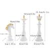 2026 Trending Chess Decor Set,King Queen Knight Chess Piece Decor Sculpture Ornament Collectible Figurine for Home House Office