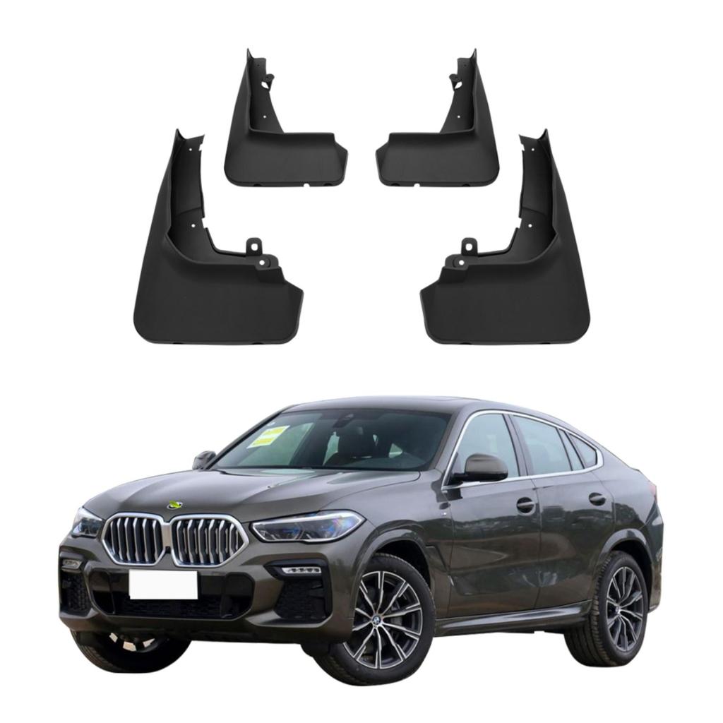 4PCS Car Mud Flaps Splash Guards Mudguards Car Mud Flaps Compatible with BMW X6 G06 M Sport 2020 2021 2022 2023 2024