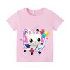 New Gabby Dollhouse Kids T-shirt Summer Children Cotton Short Sleeve Top Anime Fashion Kawaii Baby Tee Girls Casual Clothes Gift