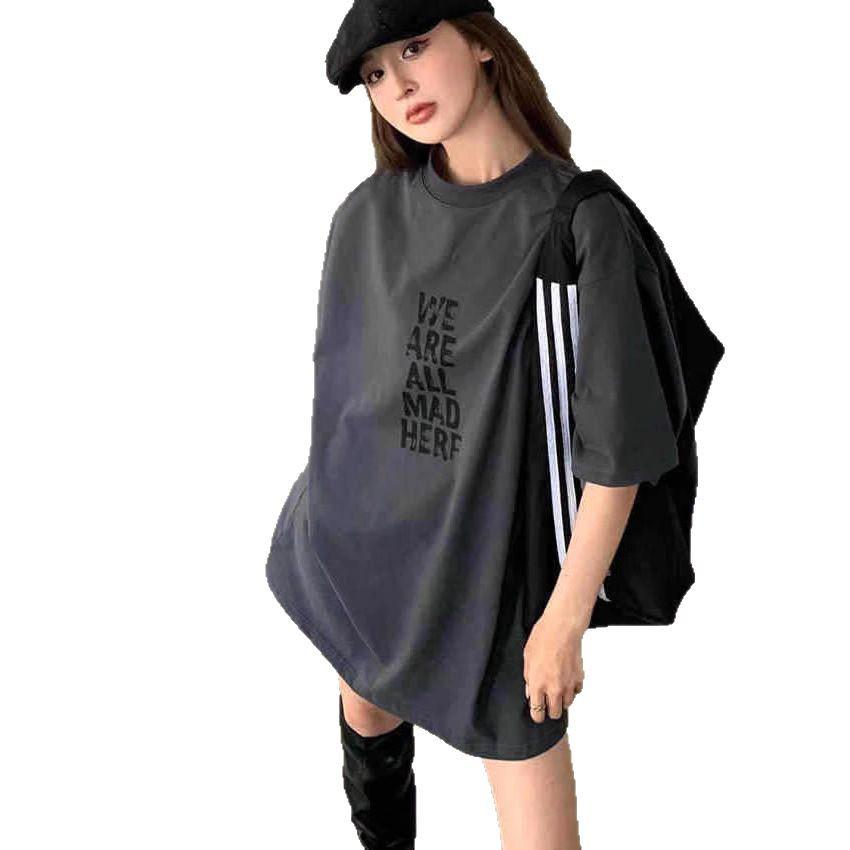 Plus Size Korean Style Loose Fit Summer T-Shirt for Women
