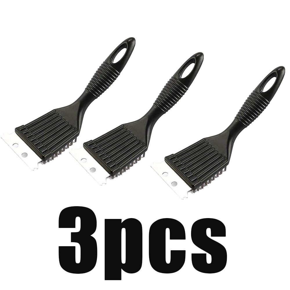 1/2/3 Stück Grillbürste Stahldrahtborsten BBQ Reinigungsbürsten 2-in-1 Antihaft Outdoor Zuhause BBQ Zubehör Werkzeuge