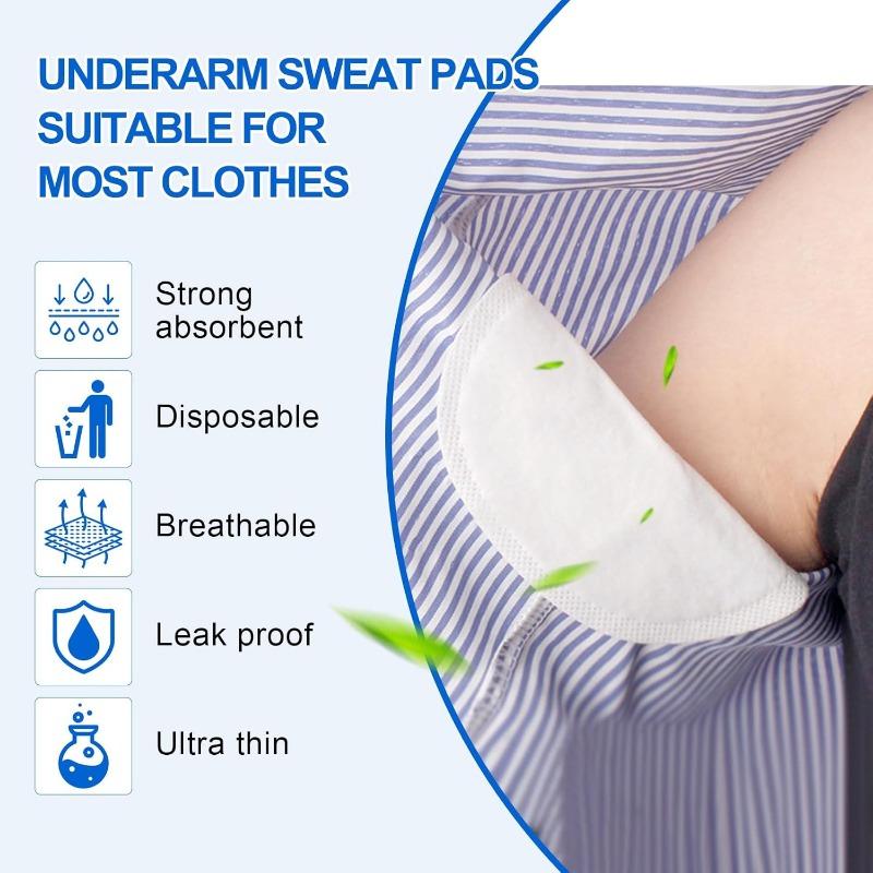 Underarm Sweat Pads Premium Disposable Armpit Sweat Pads for Women Men Comfortable Sweat Shield Fight Underarm Protection