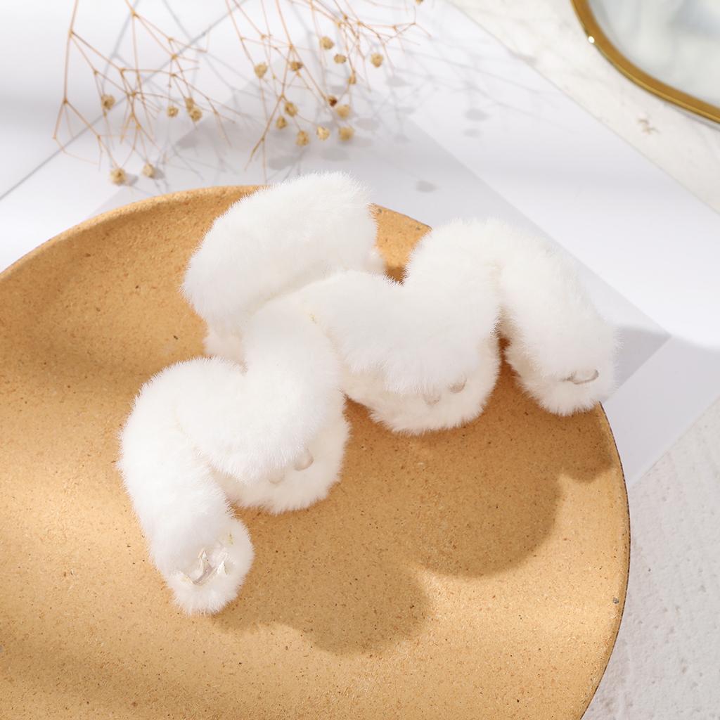 Hair Claw Fashion Plush Big Crab Hair Clip Women's Back Clip For Thick Hair Cute Plush Ponytail Hair Accessories 14cm Large