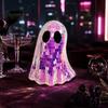 Reflective Mosaic Art Disco Ghost Tabletop Ornament, Iridescent Mirror Figurine, Retro Holiday Atmosphere Ornament Halloween Party Decor, Cute Spooky