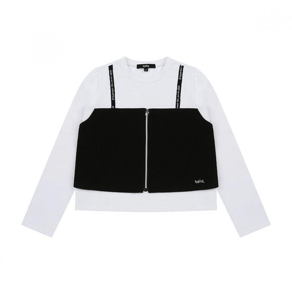 

Tiffany Zip Up Bustier Tee T54uat010 Ivory/L(155)