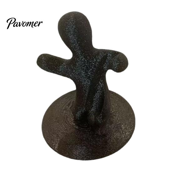 Creative Stationery Holder 3D Printed Funny Figure Pen Holder, Black White Humanoid Desk Office Accessories Organizer for Pencils Pens, Unique