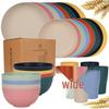 Rice Husk Disposable Tableware Set - Food Grade, High Temperature Resistant Bowls, Plates, and Chopsticks.
