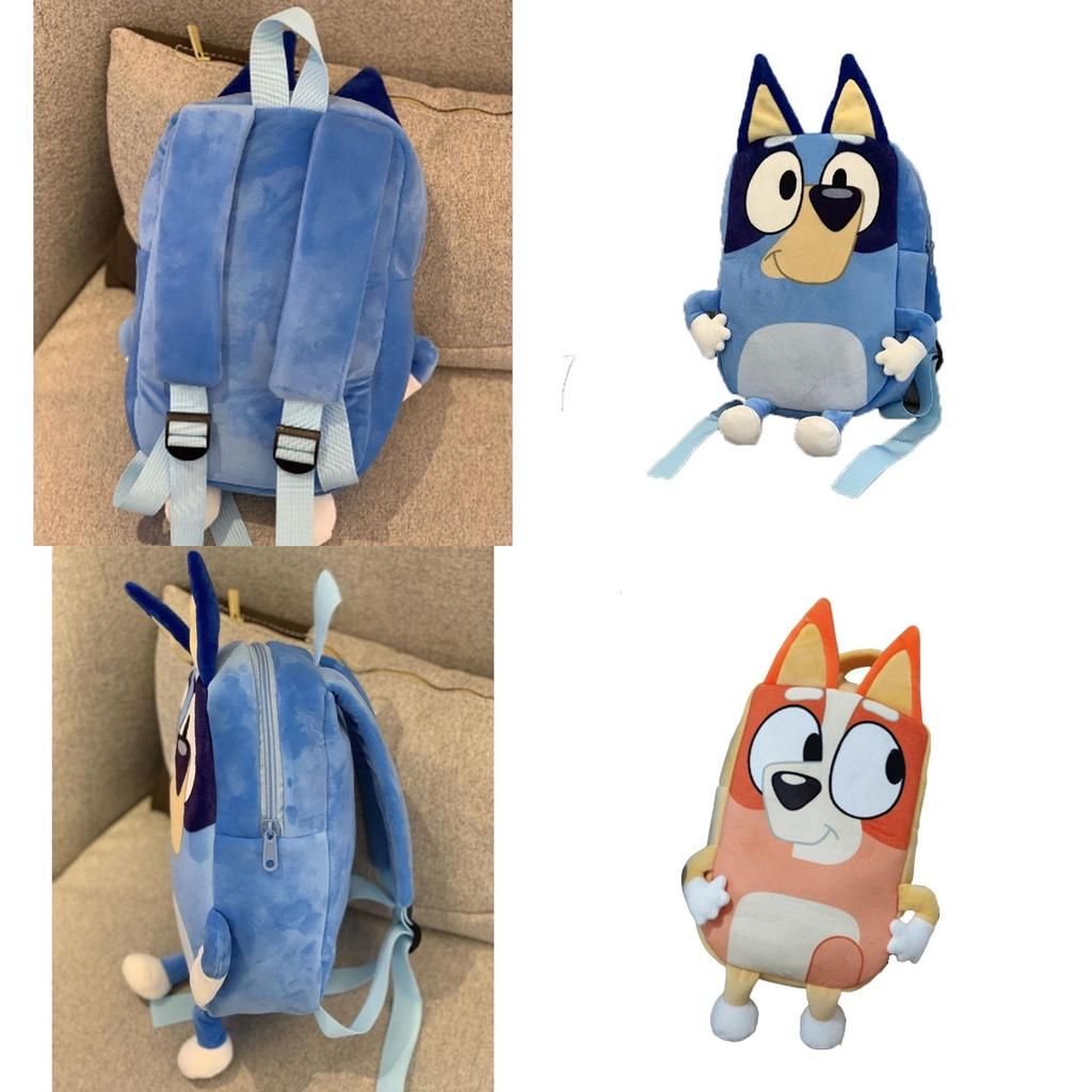 Bluey Plush School Backpack For Children Cute And Colorful Toddler Bag With Mobile Phone Pocket