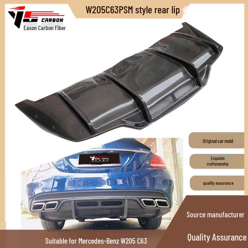 PSM Style Carbon Fiber Rear Spoiler for Mercedes-Benz W205 C63 (2015-2021)