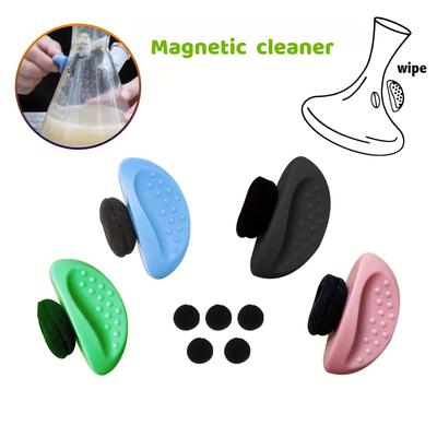 Strumento/Kit Pulitore Magnetico per Vetri - Spugnetta Magnetica Mini per Macchie Difficili da Raggiungere su Vetro, Ceramica e Metallo
