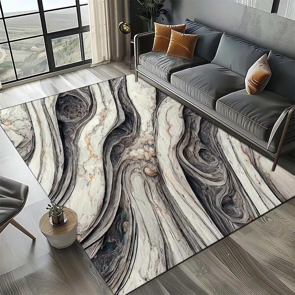 2025 New Style Black White Gold Marble Fashion 3D Carpet Rug for Living Room Bedroom Home Sofa Decoration,Kid Non-slip Floor Mat