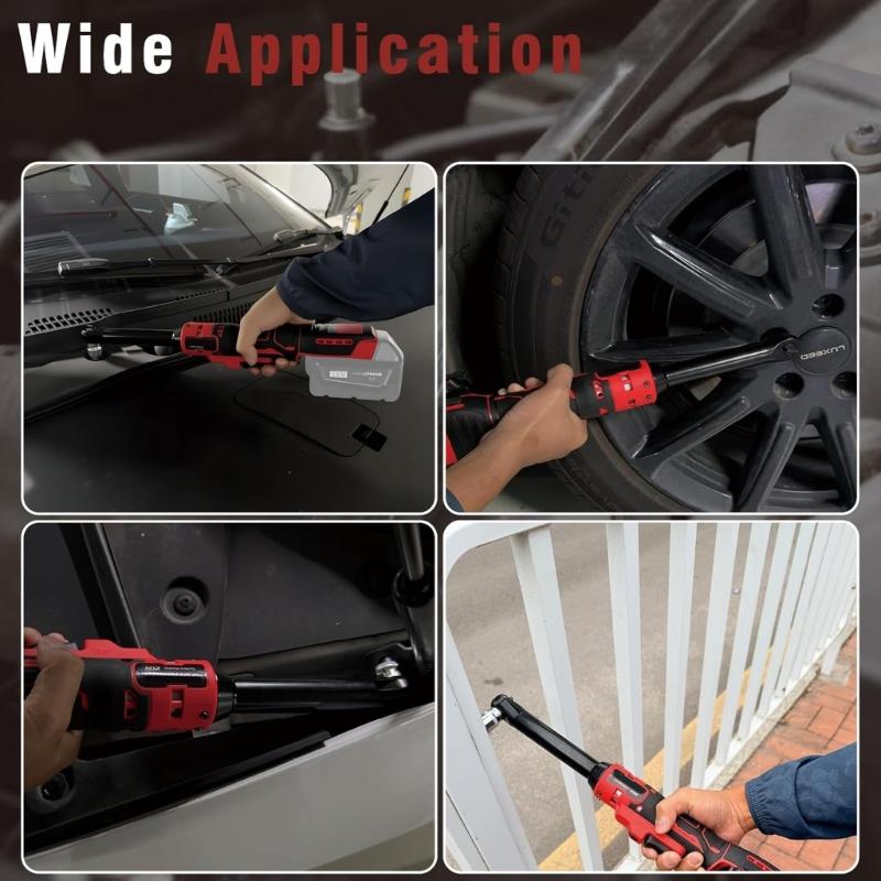 Cordless Electric Wrench With Builtin LED Light 45 Ft Lbs High Torque For Automotive Repair And Mechanical Maintenance