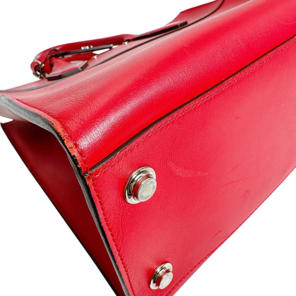 LOUIS VUITTON City Steamer PM Handbag Calfskin Red Women M53029 Used