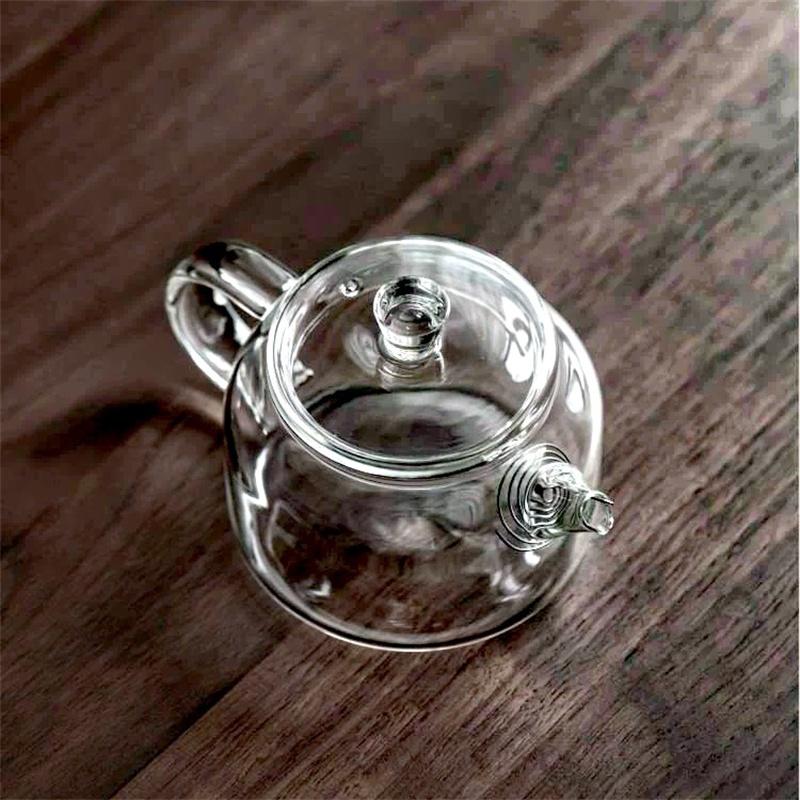 One Person 200ml Heat-resistant Small Glass Teapot With Filter Brewing Flower Green Tea Pot Home Tea Maker Kung Fu Tea Set