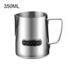 350ML/600ML Milk Frothing 304 Stainless Steel Milk Jug With Thermometer Milk Pitcher For Making Cappuccino Latte And Espresso