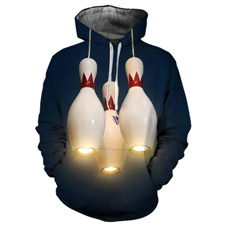 

3D Indoor Sports Bowling Printing Hoodies For Men Children Gym Sports Tracksuits Women Harajuku Pullovers Sportswear Top 6XL