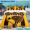 Custom Name 3PCS Hawks Team Spirit Bedding Set,Including  Duvet Cover And 2pcs Pillowcases Perfect for Bedroom,Dormitory,Fan Christmas gift