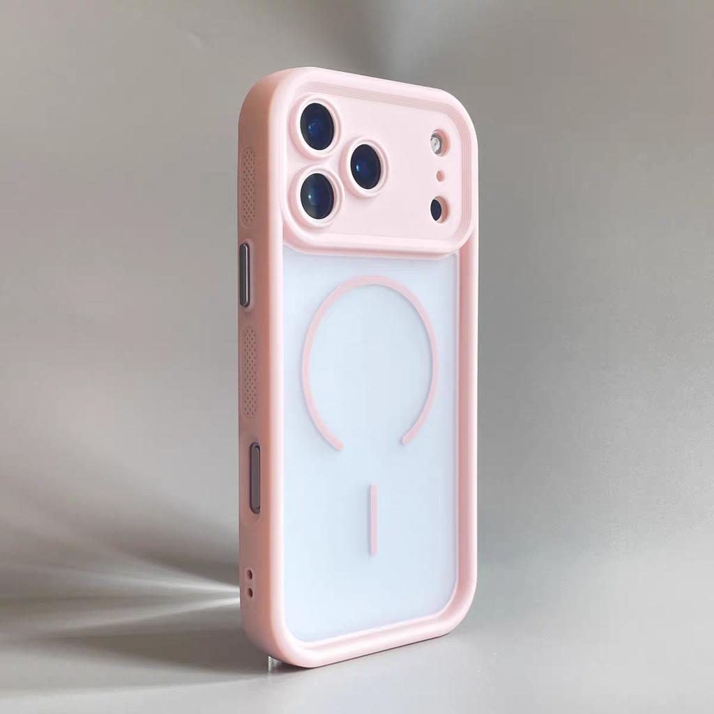 Funda Matte Clear For  Magnetic Phone Case For For Iphone 17Promax Pro 16 1 14 Plus13 12 11 Heat Dissipation Frame Cover