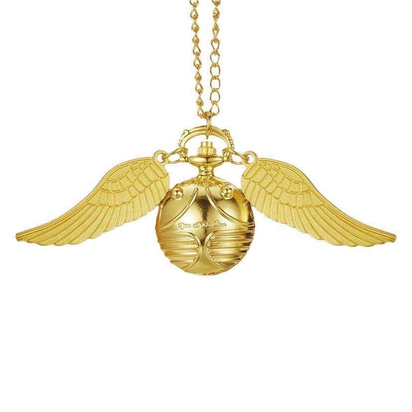 Harry Potter Snitch Pocket Watch Necklace, Harry Potter Multicolor Retro Pocket Watch, Foreign Trade