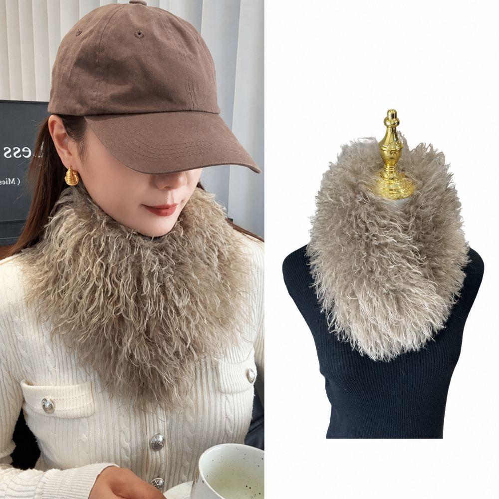 Magnetic Attraction Plush Scarf for Women Winter Warm Neck Warmer  for Outdoors