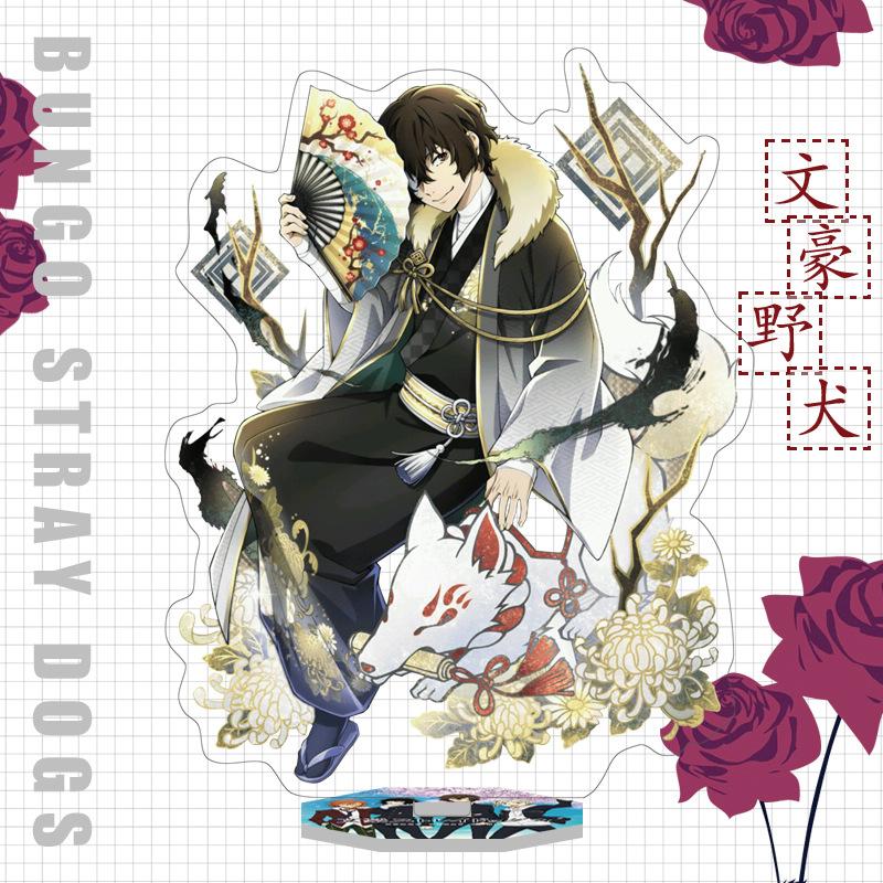 Japan Bungo Stray Dogs Anime Figur Acryl Stand Modell Spielzeug Dazai Osamu Nakahara Chuuya Ryunosuke Akutagawa Schreibtisch Dekor
