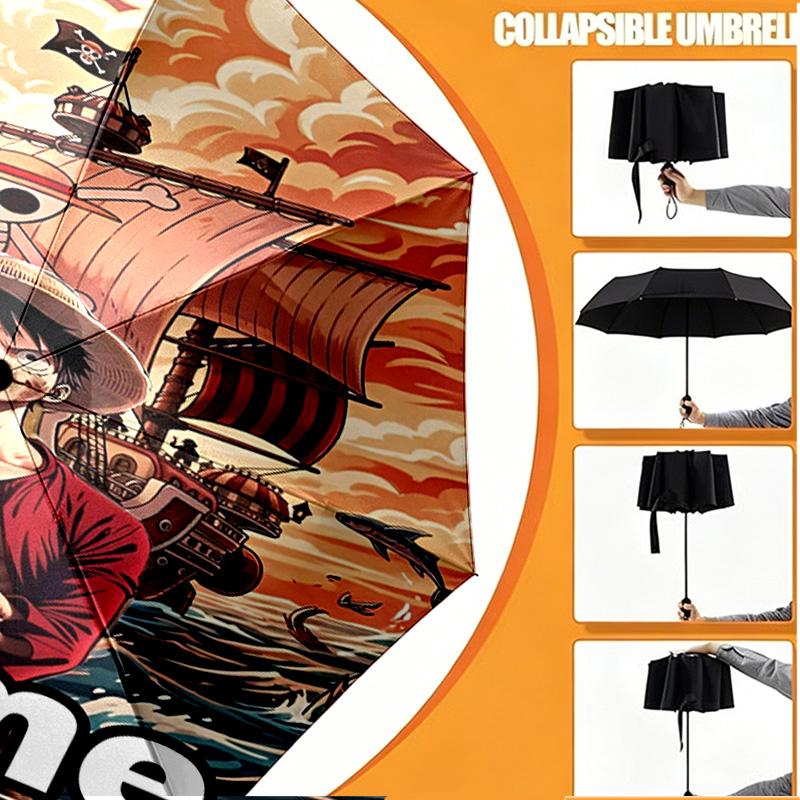 Custom Name Personalized One Piece Print Umbrella, Auto Open Close, 8‑Rib Sturdy Frame, Commute Camping Hiking Use, Birthday Gift