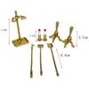 8Pcs/Set Dollhouse Mini Fire Tool Shovel Candlestick Bracket Simulation Mini Model Scene Fireplace Accessories Decoration