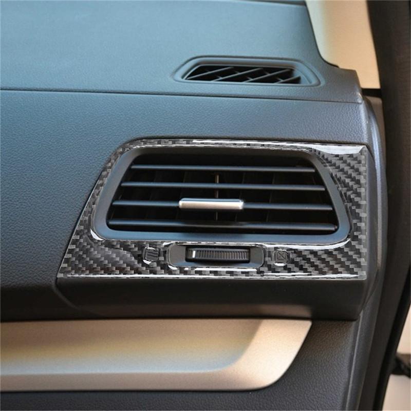 2 Stück Auto Seiten Klimaanlage Luftauslass Lüftungsgitter Rahmen Abdeckung Zierleiste Kohlefaser Aufkleber Für Honda CR-V 2012 2013 2014 2015 2016