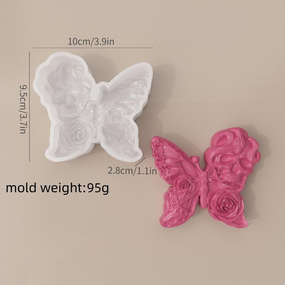DIY Skeleton Butterfly Candle Silicone Mold Halloween Snakehead Soap Paste Craftsmanship Dropping Mold Holiday Decoration