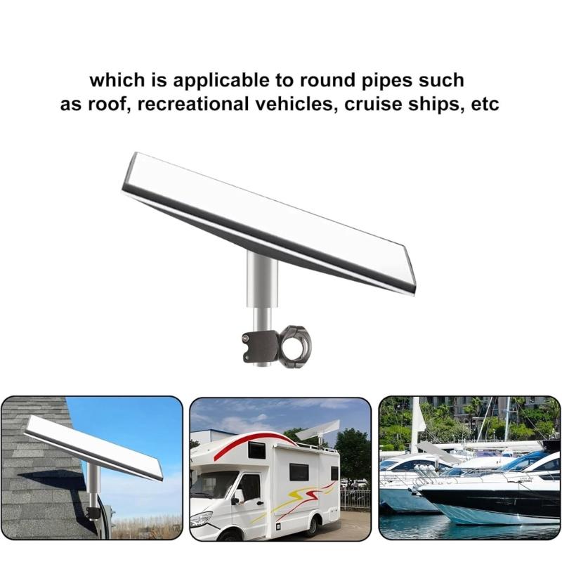 Satellite Dish Support Bracket Adapter Adjustable Roof Rack Clamp Fit for Gen 3 Mini Outdoors Enthusiasts Quick Assembly