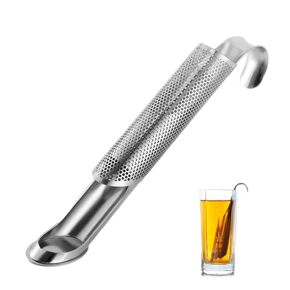 Stainless Steel Tea Strainer Tea Diffuser Hot Tea Strainer Hanging Handle Type Filter Stick for Loose Tea Leaves