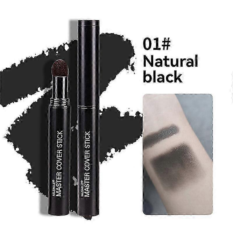 1x Haaransatz-Abdeckstift Kontrolle Haarwurzelkante Schwarzfärbung Sofortiges Abdecken von Grauweißem Haar Natürlicher Kräuter-Haar-Abdeckstift Fg