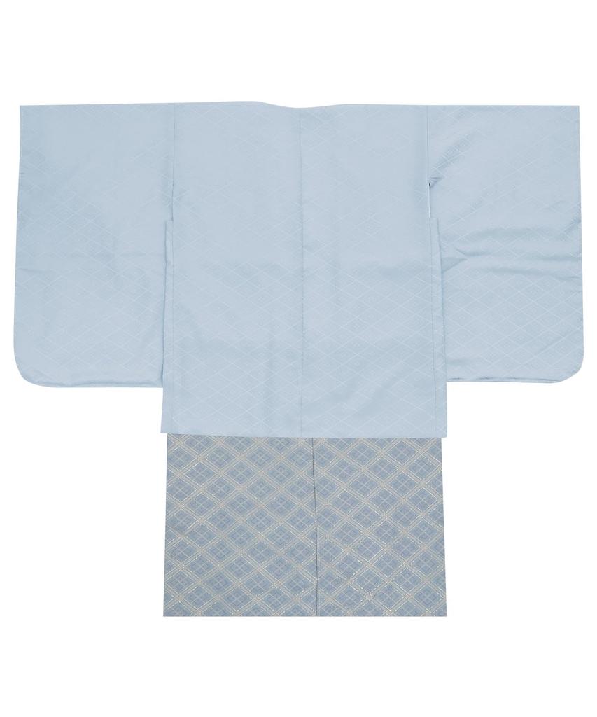 Shichigosan kimono haori and full set dull [KYOETSU] [Kyoetsu] 5-year-old boy's set, hakama, 753, ((02) blue, 5-year-old size)
