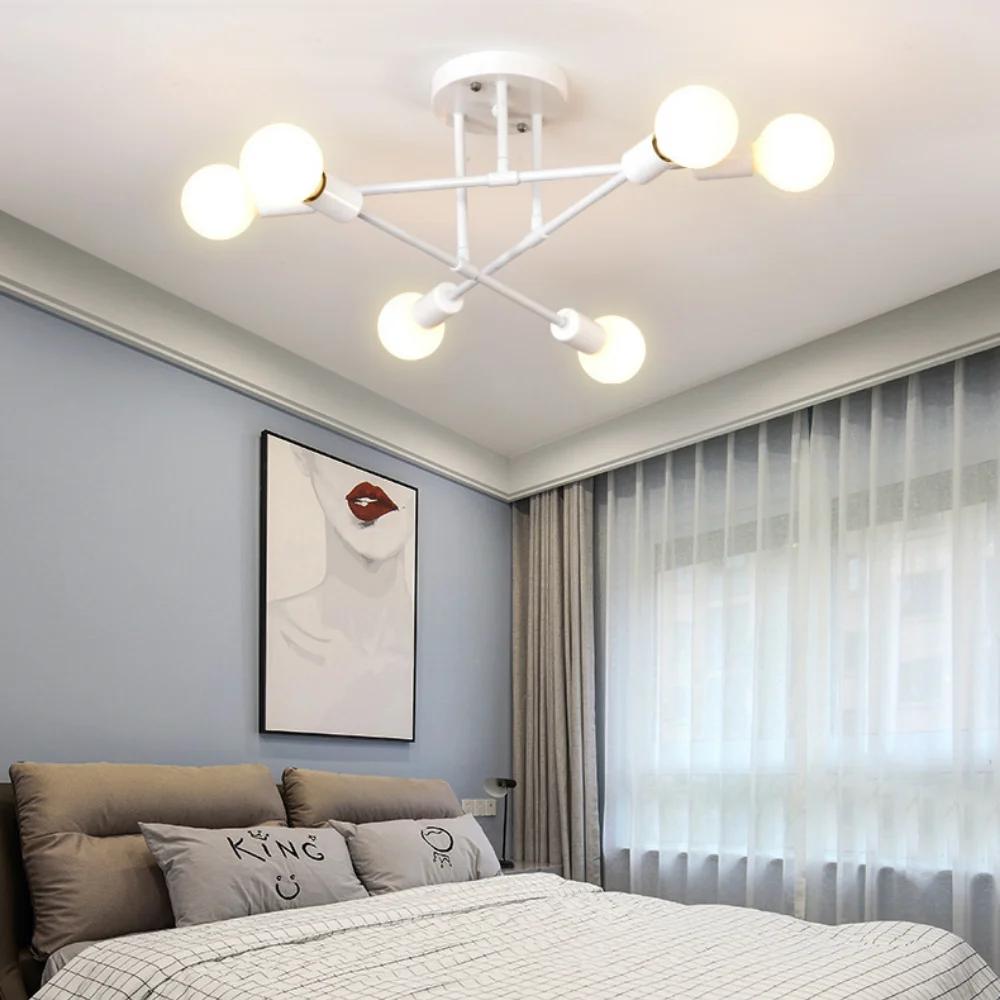 Postmodern Multiple Rod Iron Sputnik Ceiling Lamp Chandelier Vintage Industrial Light Lighting Fixture Kitchen Luminaire