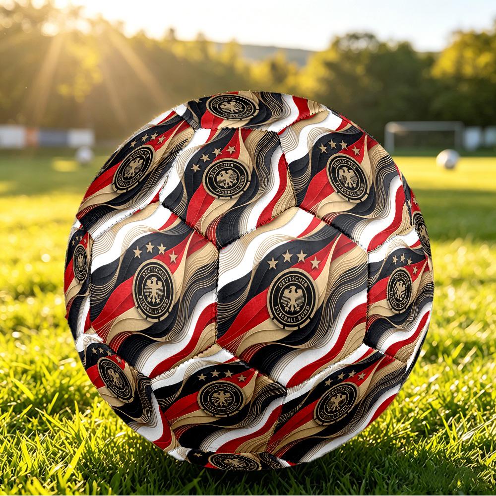 Deutschland Fußball Bedruckt Größe 5 Fußball Ball Verschleißfest Standard Erwachsenen Trainingsfußball Fan Geschenk für Indoor Outdoor Spiel Sport