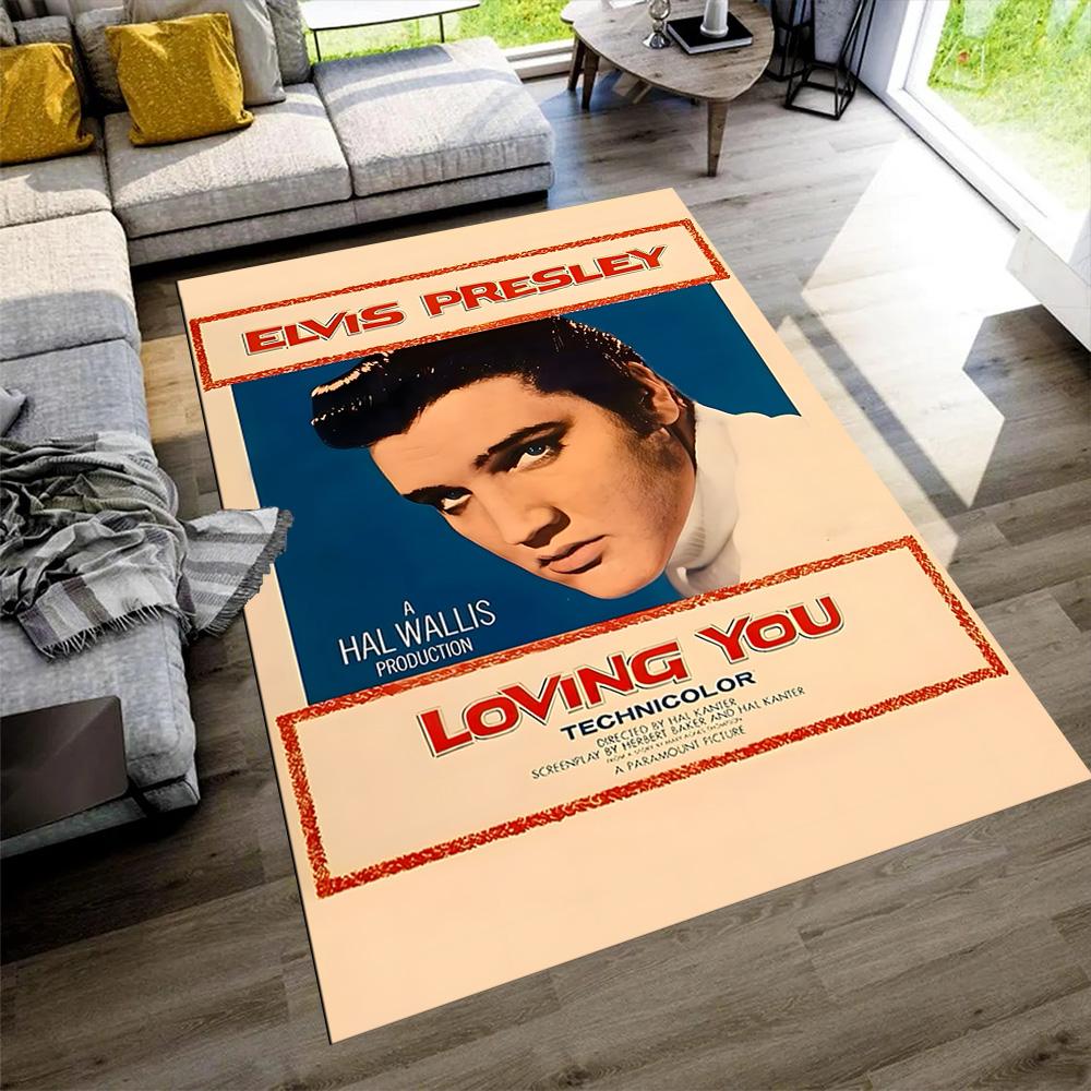 Elvis Presley Floor Mat Suitable for Hallway Balcony Dormitory Study Room Antislip Carpet Anime Office Decor Perfect Gift for Women/Men