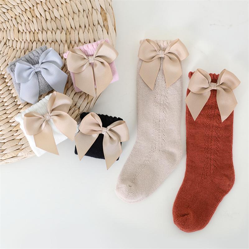 0-7T Summer Mesh Children Girls Socks Cotton Bow Solid Girl For Baby Sock Fashion Princess Clothes Accessories 2023 New