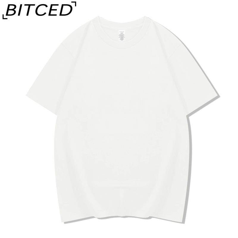BITCED Cotton Short Sleeve T-shirt Men's Fashion Loose Half Sleeve Shirt Printed Compassionate Shirt