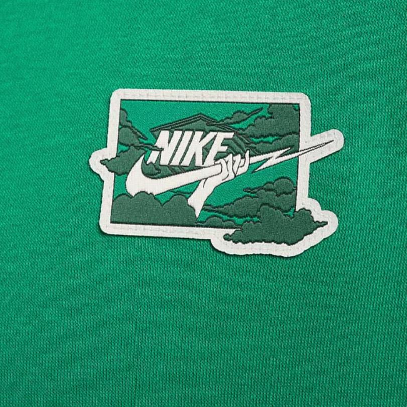 Nike Logo Pullover Crewneck Long Sleeve Sweatshirt Men Sweatshirt Green FZ0764-365