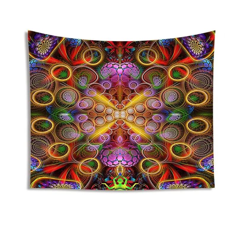 

Психоделический узор массива Гобелен для украшения стен дома Гобелен для спальни, гостиной Гобелен 100x75cm
