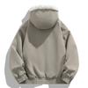 Men Winter Hooded Faux Suede Jacket Men Thick Fleece Lined Coats Male Loose Warm Casual Outerwear Male Wool Liner Parkas
