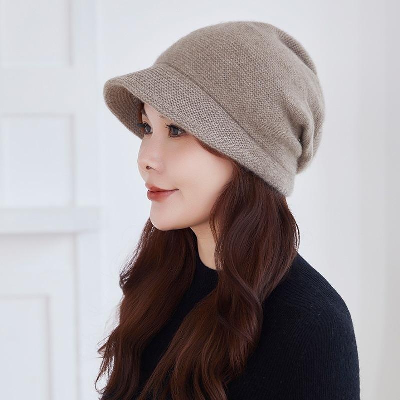 % Pure cashmere hat, women`s big