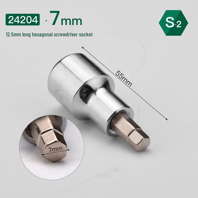 Sata 12.5mm Hex Socket Wrench - 6-Point, 1/2” Hex Spline Tool