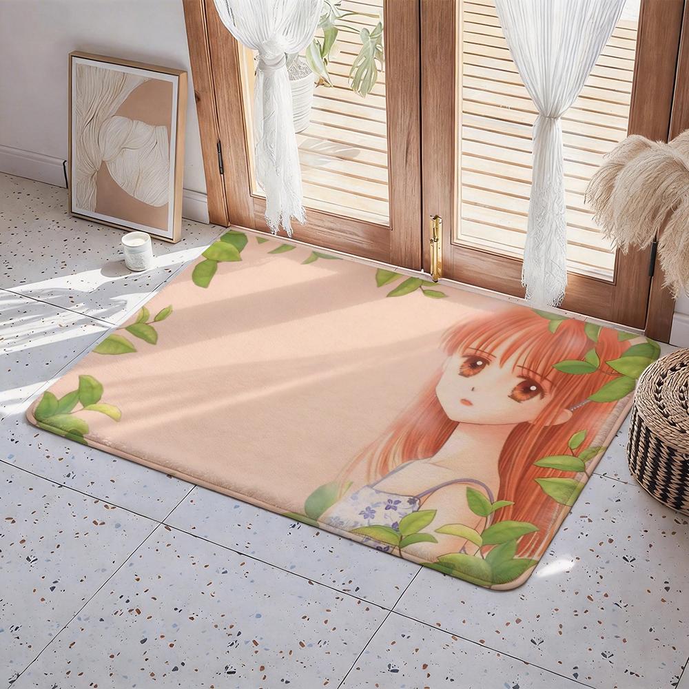 Anime K Kodomo no Omocha Floor Mat Eco Flannel Doormat Non Slip Odorless Indoor Floor Rug Soft Short Plush Home Mat