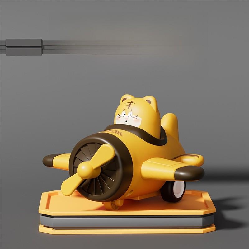 Bear Koala Tiger Cartoon Plastic Push And Go Airplane With Flashing Lights For Toddlers Ages 0-6